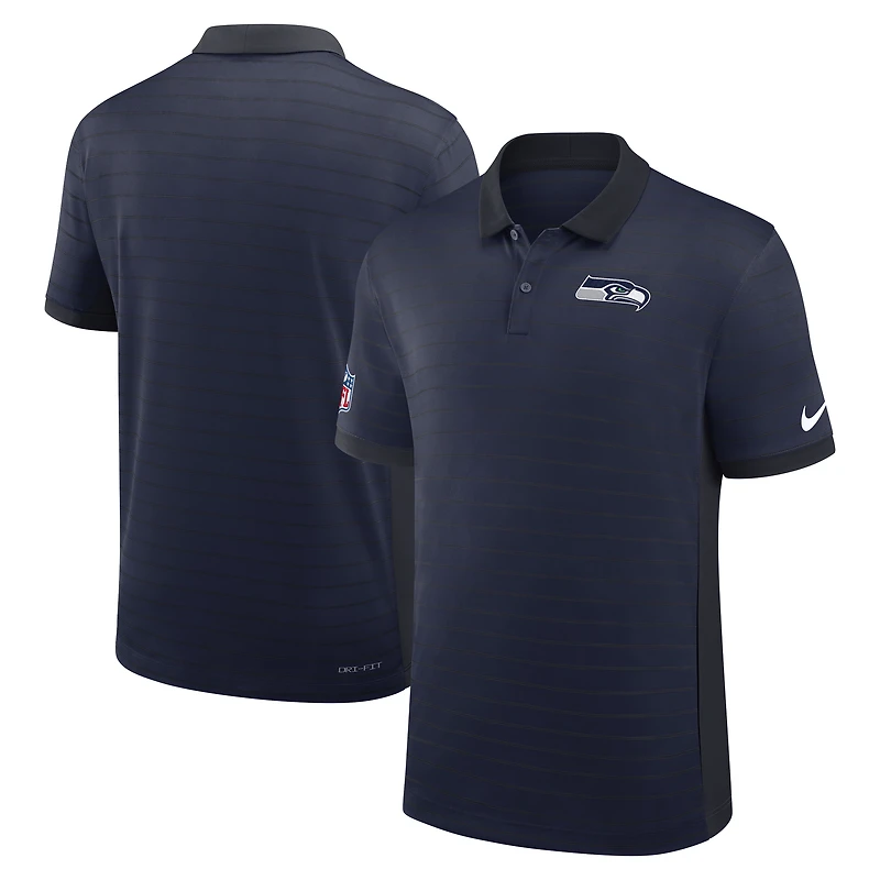 Polo Nike Dri-FIT bleu marine universitaire pour homme des Seattle Seahawks