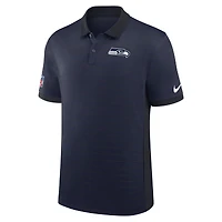 Men's Nike College Navy Seattle Seahawks Sideline Victory Stripe Dri-FIT Polo