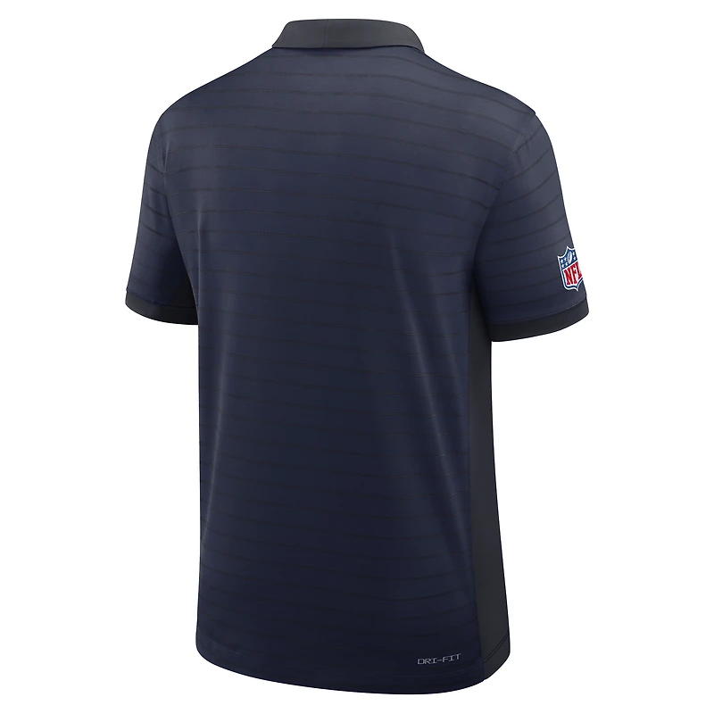 Men's Nike College Navy Seattle Seahawks Sideline Victory Stripe Dri-FIT Polo