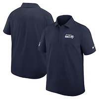 Polo tissé Nike Dri-FIT bleu marine universitaire pour homme des Seattle Seahawks
