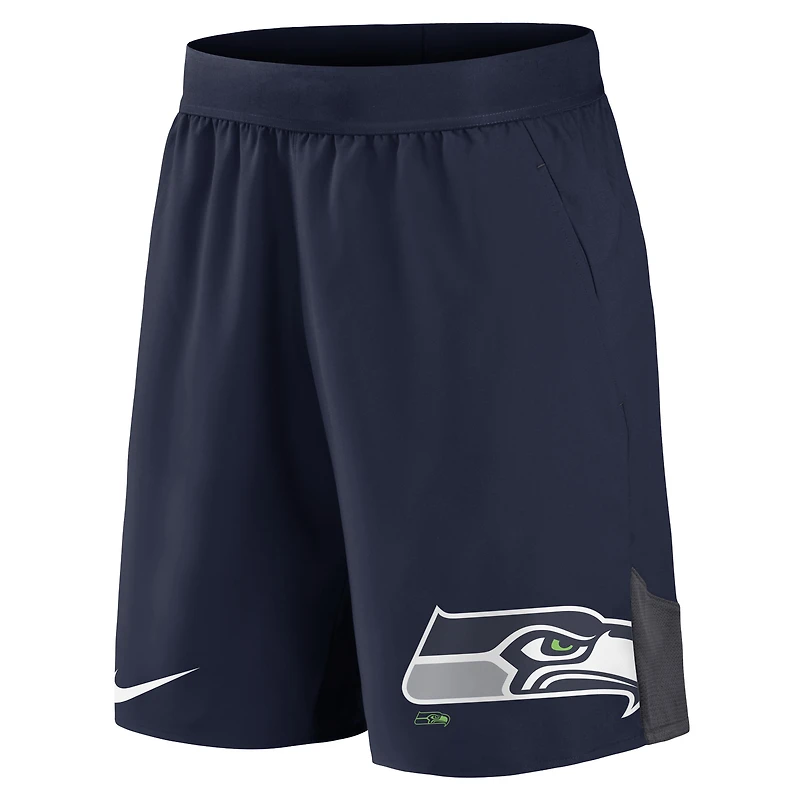 Short de performance stretch Seattle Seahawks Nike bleu marine pour homme