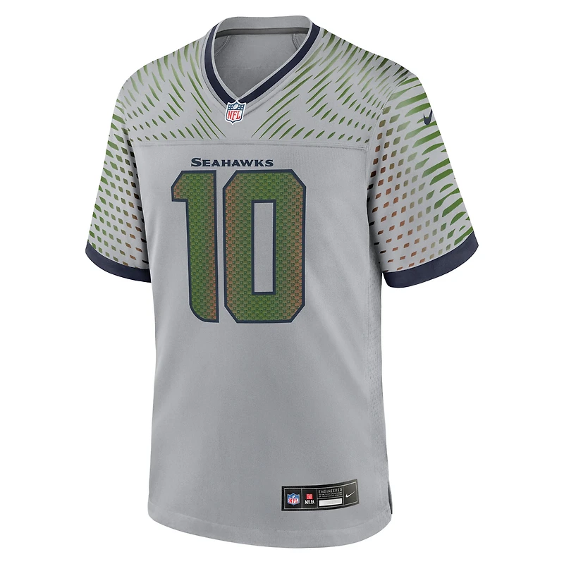 Maillot Nike Cooper Kupp pour homme, gris loup, collection Rivalries 2025 des Seattle Seahawks