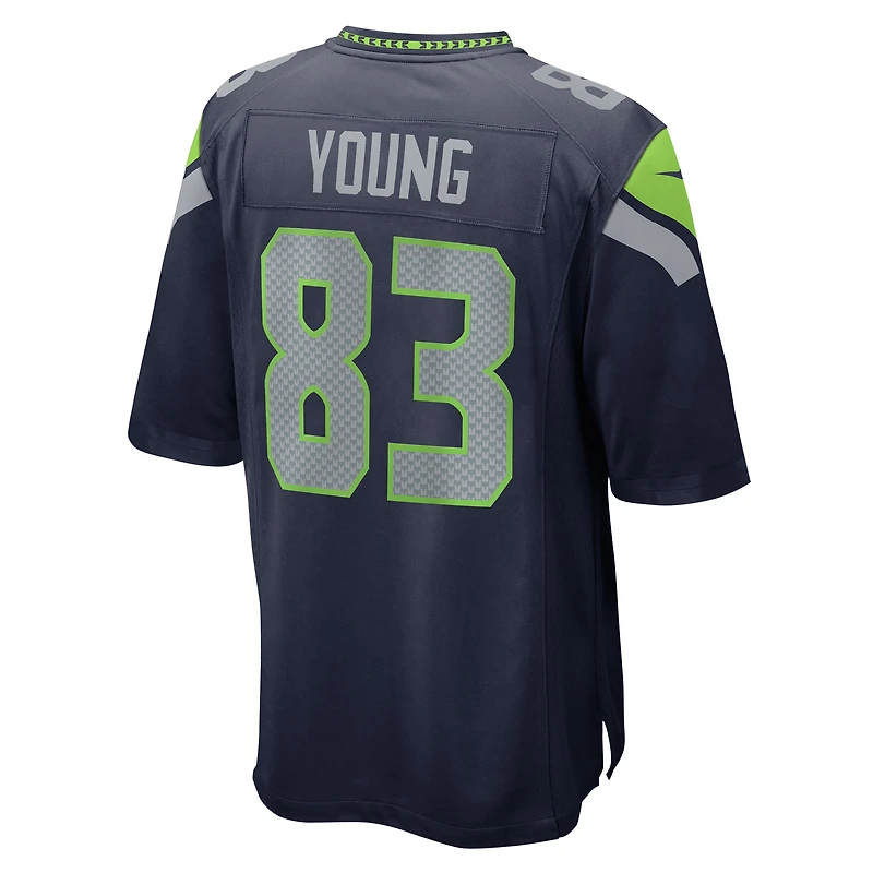Maillot de match Nike Dareke Young College bleu marine pour homme des Seattle Seahawks