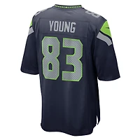 Maillot de match Nike Dareke Young College bleu marine pour homme des Seattle Seahawks