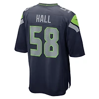 Men's Nike Derick Hall  College Navy Seattle Seahawks Game Jersey