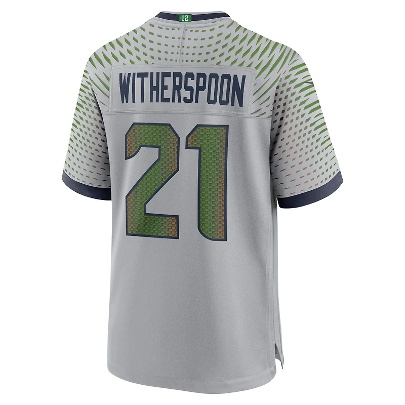 Maillot Nike Devon Witherspoon Wolf Grey pour homme, collection Rivalries 2025 des Seattle Seahawks