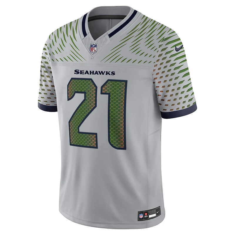 Men's Nike Devon Witherspoon Wolf Gray Seattle Seahawks 2025 Rivalries Collection Stitched Limited Jersey