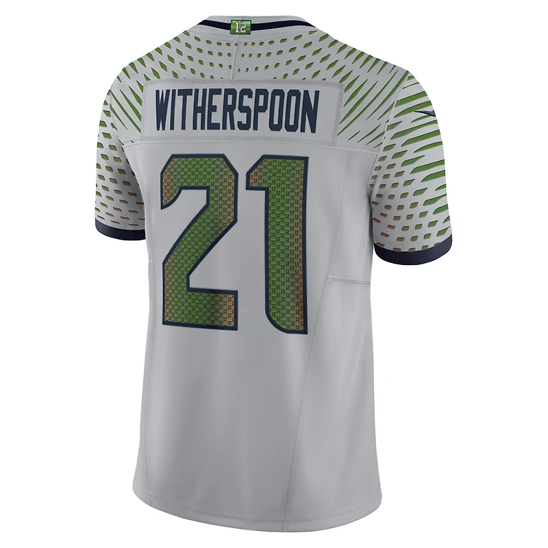 Men's Nike Devon Witherspoon Wolf Gray Seattle Seahawks 2025 Rivalries Collection Stitched Limited Jersey