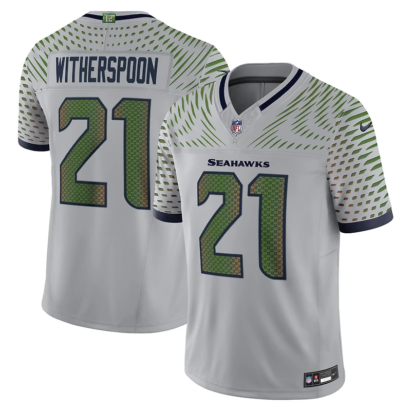 Men's Nike Devon Witherspoon Wolf Gray Seattle Seahawks 2025 Rivalries Collection Stitched Limited Jersey