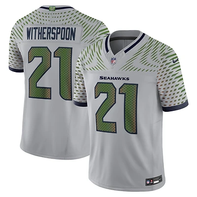 Men's Nike Devon Witherspoon Wolf Gray Seattle Seahawks 2025 Rivalries Collection Stitched Limited Jersey