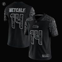Men's Nike DK Metcalf Black Seattle Seahawks RFLCTV Limited Jersey