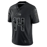 Men's Nike DK Metcalf Black Seattle Seahawks RFLCTV Limited Jersey