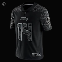 Men's Nike DK Metcalf Black Seattle Seahawks RFLCTV Limited Jersey