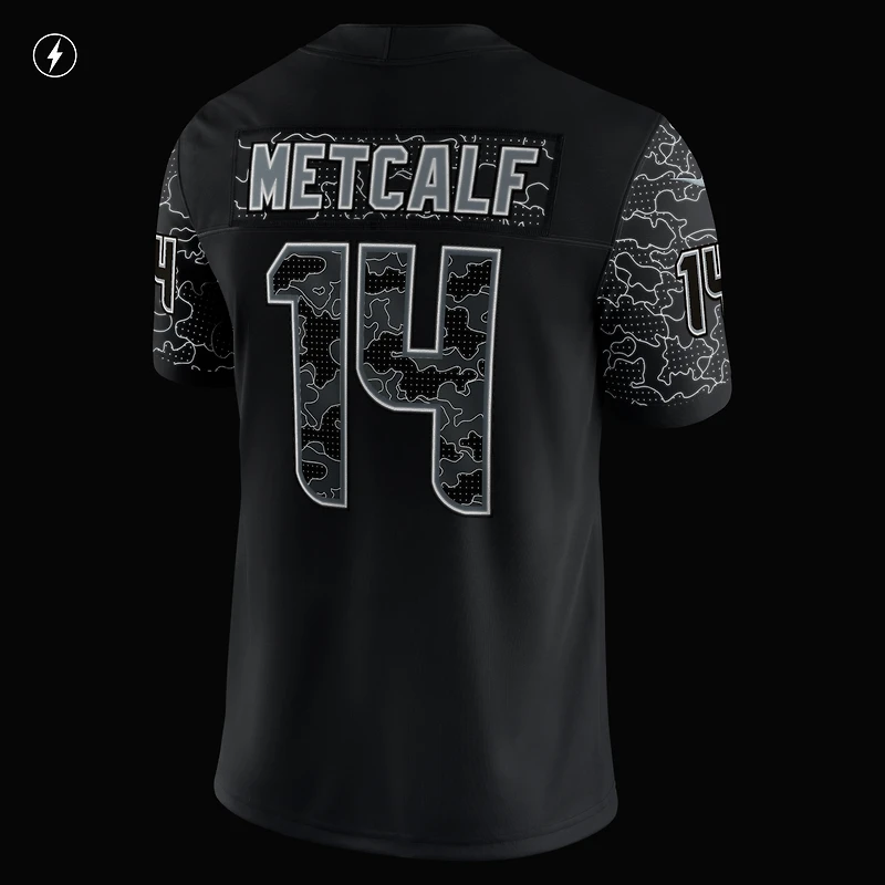 Men's Nike DK Metcalf Black Seattle Seahawks RFLCTV Limited Jersey