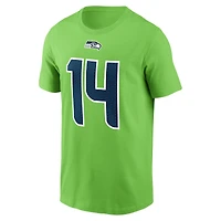T-shirt avec nom et numéro Nike DK Metcalf pour hommes, vert fluo, Seattle Seahawks