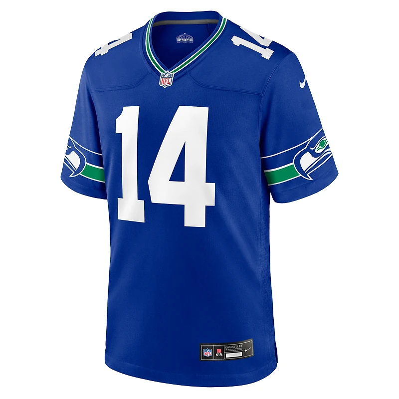 Maillot Nike DK Metcalf Royal Seattle Seahawks Throwback Player Game pour homme
