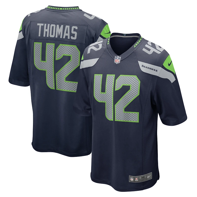 Maillot de match l'équipe Nike Drake Thomas College Navy pour hommes des Seahawks Seattle