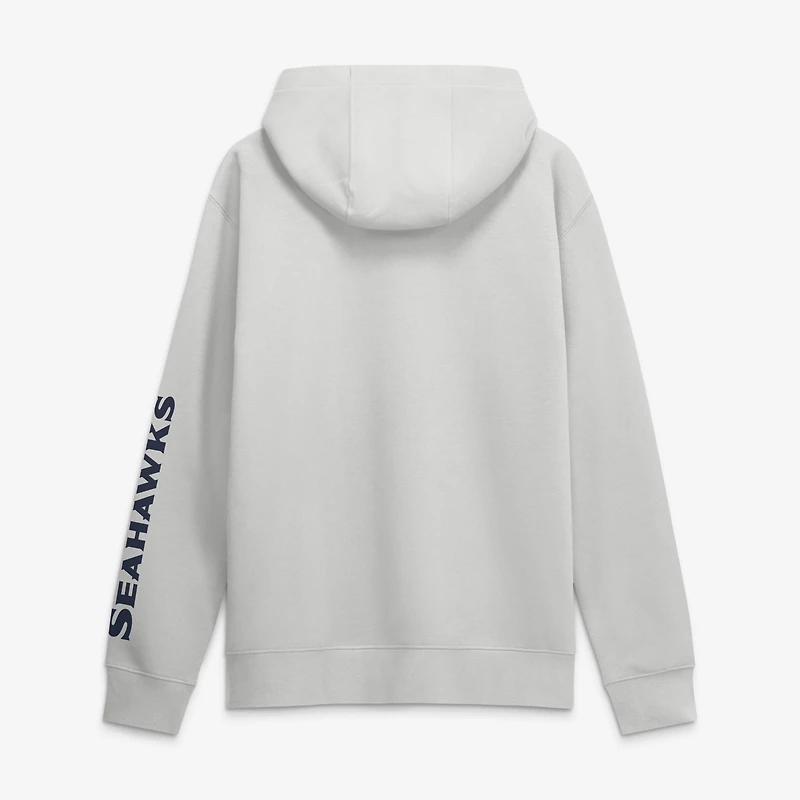 Sweat à capuche zippé Nike Cool Down Club gris Seattle Seahawks pour homme