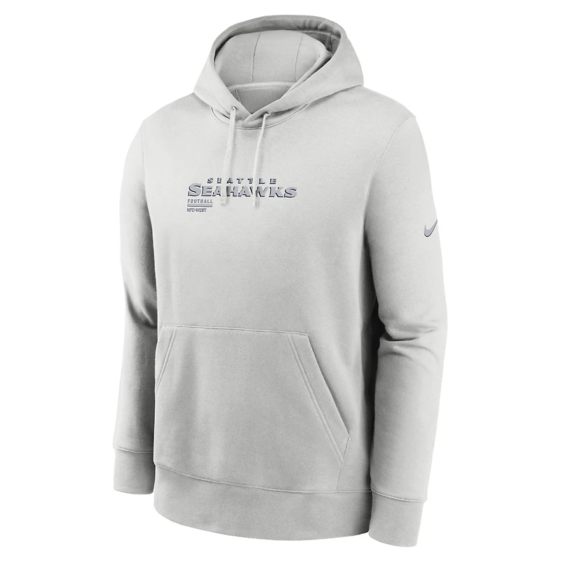 Sweat à capuche Nike gris Seattle Seahawks Edge Pack French Terry Club pour homme