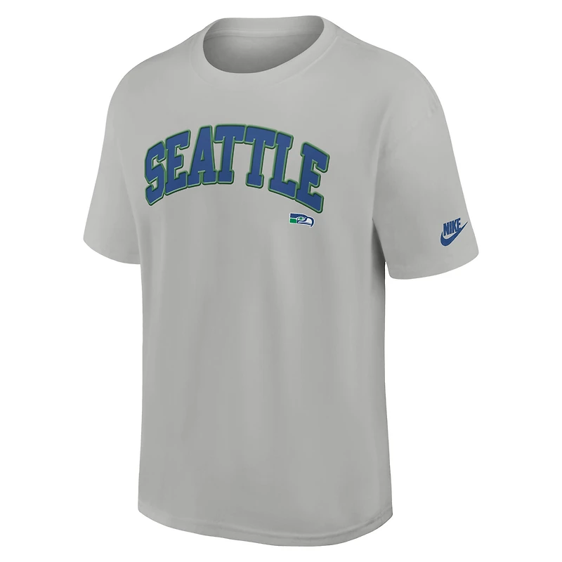 Men's Nike Gray Seattle Seahawks Rewind Statement Max90 T-Shirt