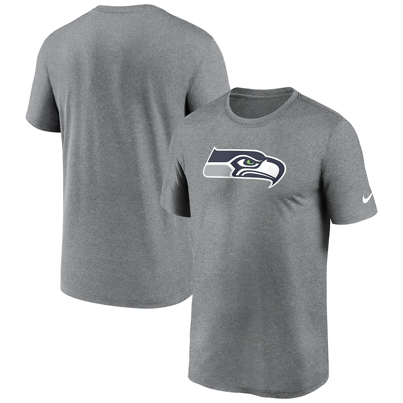 Men's Nike Heather Charcoal Seattle Seahawks Primetime Legend Logo Performance T-Shirt