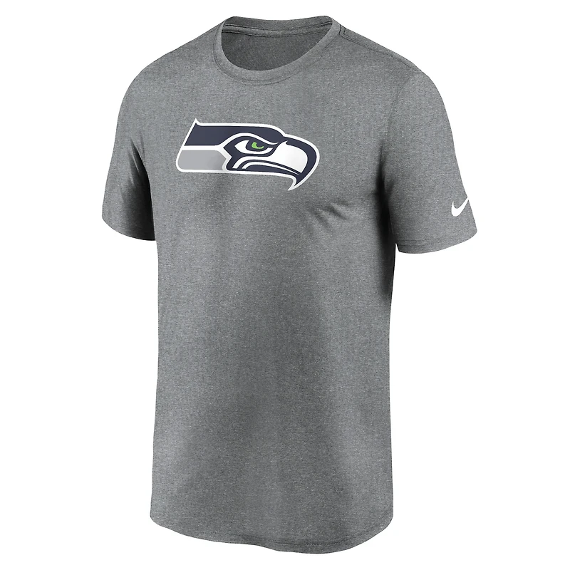 Men's Nike Heather Charcoal Seattle Seahawks Primetime Legend Logo Performance T-Shirt