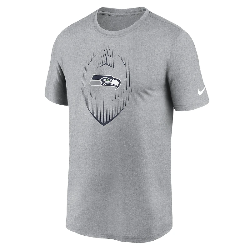 T-shirt Nike Performance Icon pour hommes, gris chiné, Seattle Seahawks Primetime Legend
