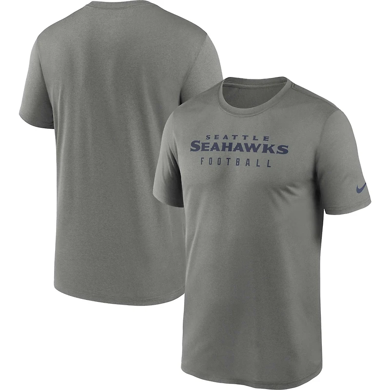 T-shirt Nike Seattle Seahawks Sideline Legend Performance pour homme, gris chiné