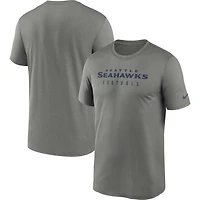 T-shirt Nike Seattle Seahawks Sideline Legend Performance pour homme, gris chiné