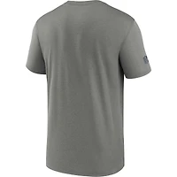 T-shirt Nike Seattle Seahawks Sideline Legend Performance pour homme, gris chiné