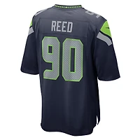 Men's Nike Jarran Reed  College Navy Seattle Seahawks Game Jersey