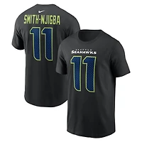 T-shirt Nike Jaxon Smith-Njigba noir Seattle Seahawks Carbon avec nom et numéro pour homme
