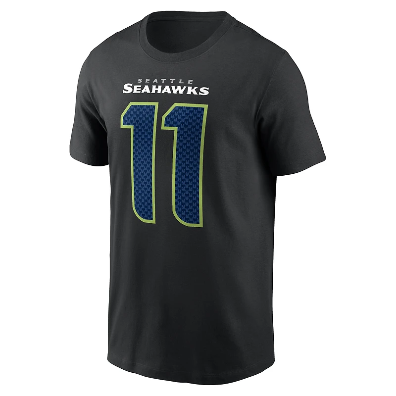 T-shirt Nike Jaxon Smith-Njigba noir Seattle Seahawks Carbon avec nom et numéro pour homme