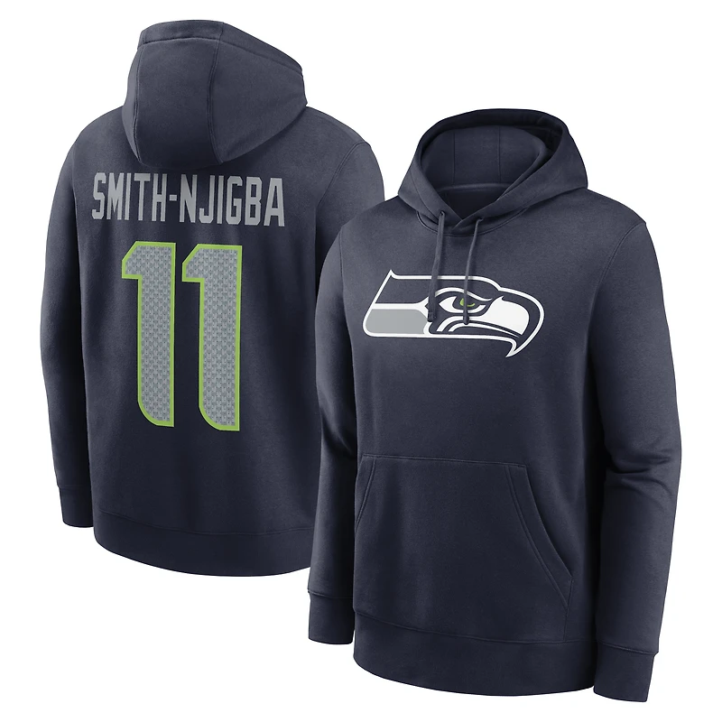 Men's Nike Jaxon Smith-Njigba College Navy Seattle Seahawks Name & Number Hoodie