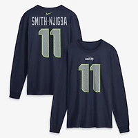 Men's Nike Jaxon Smith-Njigba College Navy Seattle Seahawks Name & Number Long Sleeve T-Shirt
