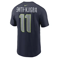 T-shirt Nike Jaxon Smith-Njigba bleu marine pour homme avec nom et numéro de joueur des Seattle Seahawks