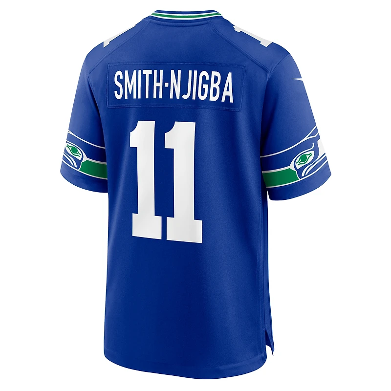 Maillot Nike Jaxon Smith-Njigba Royal Seattle Seahawks Throwback Player Game pour homme