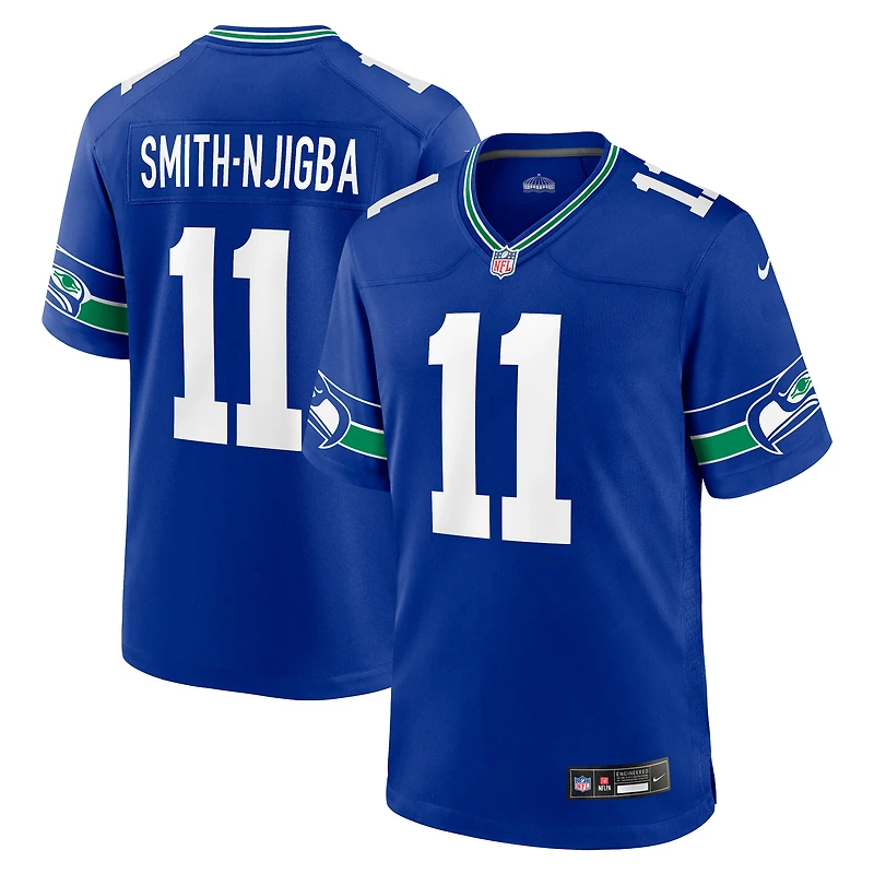 Maillot Nike Jaxon Smith-Njigba Royal Seattle Seahawks Throwback Player Game pour homme