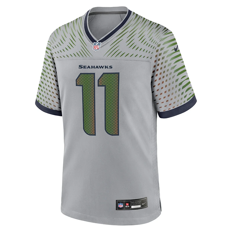 Maillot Nike Jaxon Smith-Njigba pour homme, gris loup, collection Rivalries 2025 des Seattle Seahawks
