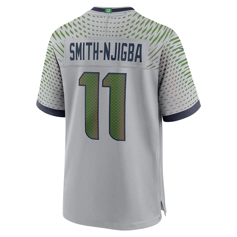 Maillot Nike Jaxon Smith-Njigba pour homme, gris loup, collection Rivalries 2025 des Seattle Seahawks