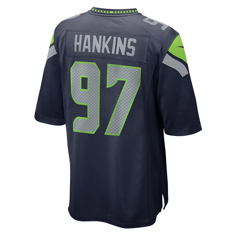 Men's Nike Johnathan Hankins  College Navy Seattle Seahawks Game Jersey