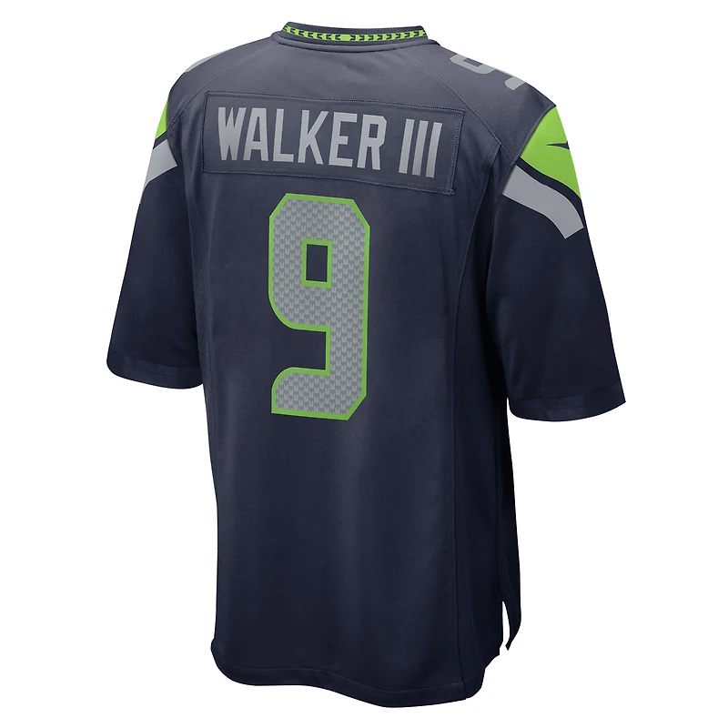 Maillot de match Nike Kenneth Walker III College Navy pour homme des Seattle Seahawks