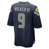 Maillot de match Nike Kenneth Walker III College Navy pour homme des Seattle Seahawks