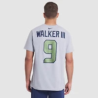 Men's Nike Kenneth Walker III Wolf Gray Seattle Seahawks 2025 Rivalries Collection Player Name & Number T-Shirt