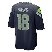 Men's Nike Marcus Simms  College Navy Seattle Seahawks Game Jersey