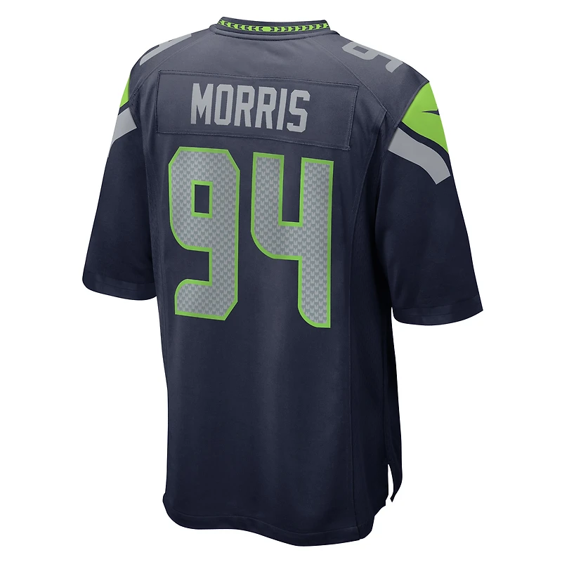 Men's Nike Mike Morris  College Navy Seattle Seahawks Game Jersey