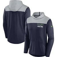 Sweat à capuche léger Nike Seattle Seahawks Athletic Lockup pour homme, bleu marine/gris