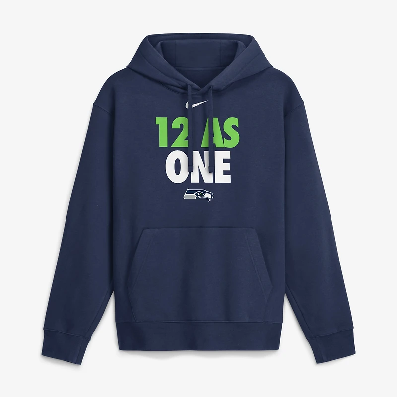 Sweat à capuche Nike Seahawks Seattle 12 As One bleu marine pour homme