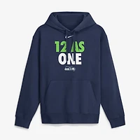 Sweat à capuche Nike Seahawks Seattle 12 As One bleu marine pour homme