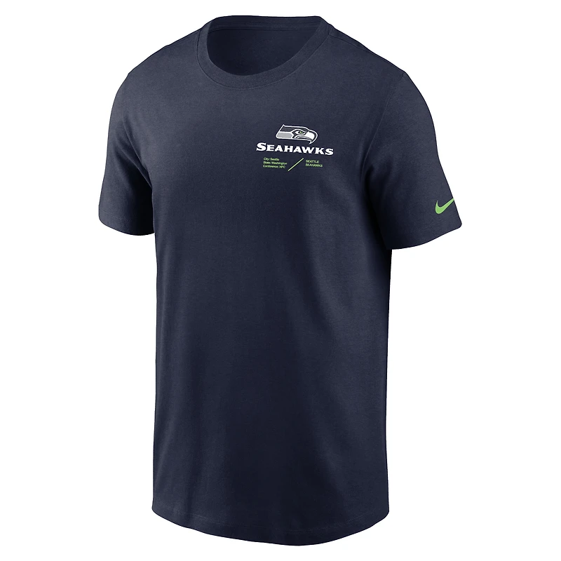 T-SHIRT À MANCHES COURTES NUT SEA NAVY POUR HOMMES NIKE INFOGRAPH LOCKUP TEAM TEE TEEMENSCR